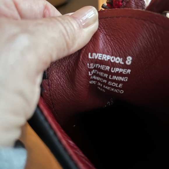 Freebird Liverpool Boot Dark Brown With Red Trim and Zippers - Picture 5 of 7